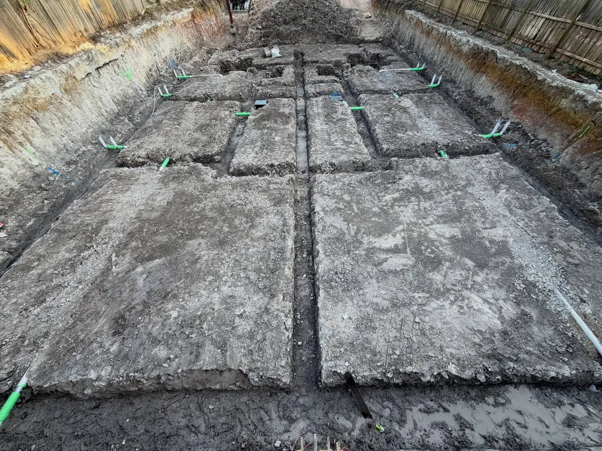 Duplex basement with detailed footings, Roseville