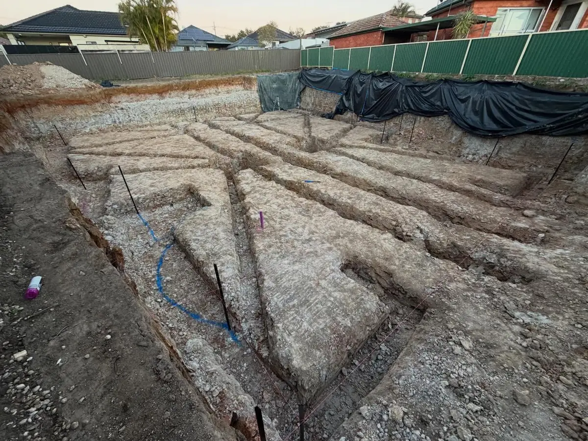 Basement with detailed trenches, Belmore