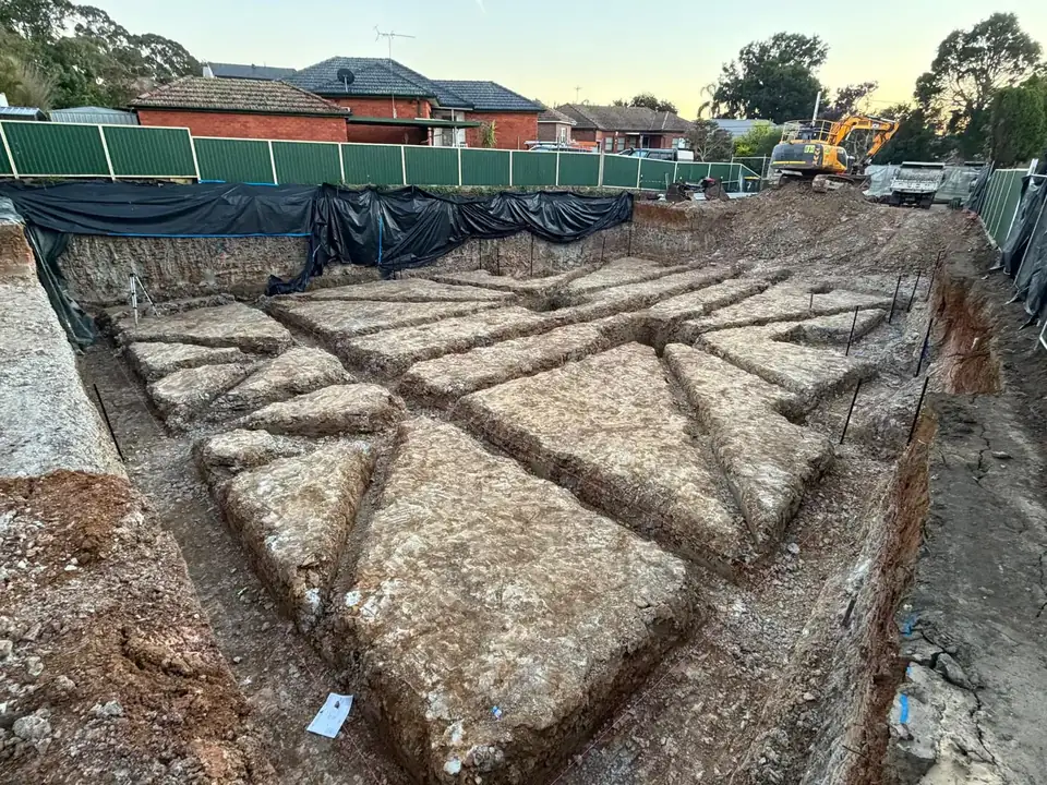 Basement with detailed footing trenches, Belmore