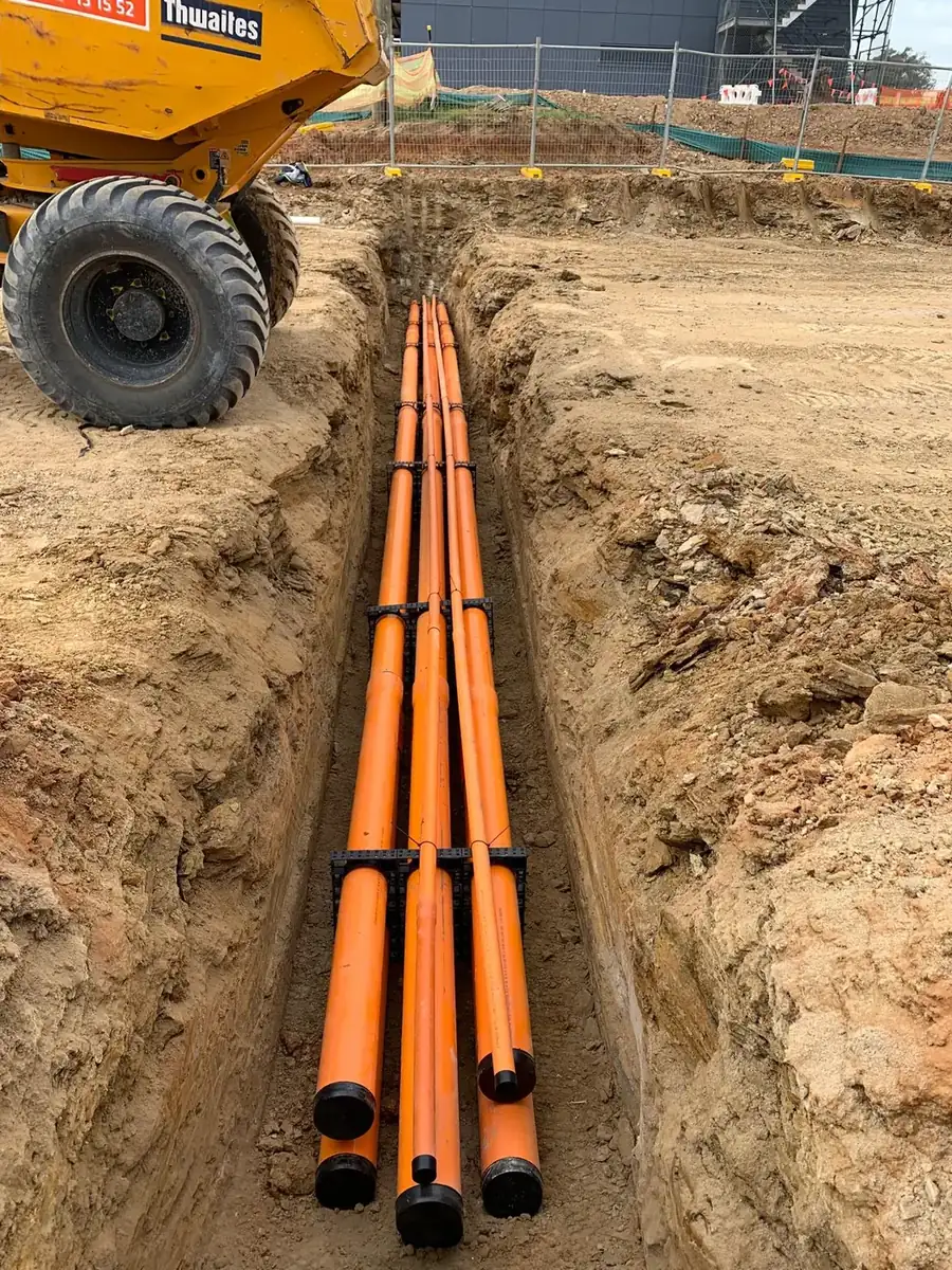 Service trenching